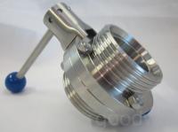 Затвор дисковый с ручкой резьба/резьба DN80 AISI 304 в Самаре