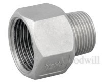 Футорка обратная 1/2ВР x 1/4НР AISI 304