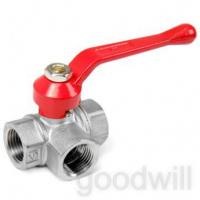 Кран шаровой трехходовой