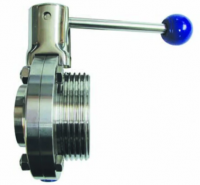 Затвор дисковый с ручкой резьба/сварка DN50 AISI 304 в Самаре