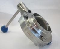 Затвор дисковый с ручкой сварка/сварка DN100 AISI 304 в Самаре